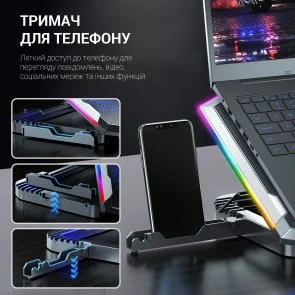 Фото: Підставка для ноутбука GamePro CP870 Black № 11 | KTC