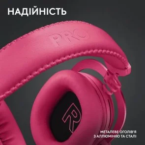 Фото: Гарнітура Logitech Pro X 2 Lightspeed Pink (981-001275) № 8 | KTC