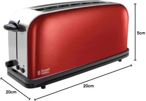 Фото: Тостер Russell Hobbs Colours Plus Flame Red (21391-56) № 5 | KTC
