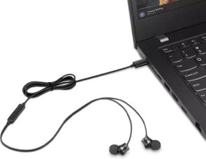 Гарнітура Lenovo USB-C Wired In-Ear Headphone Black (4XD1J77351)