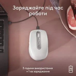 Фото: Миша Logitech MX Anywhere 3S for Mac Pale Grey (910-006946) № 5 | KTC
