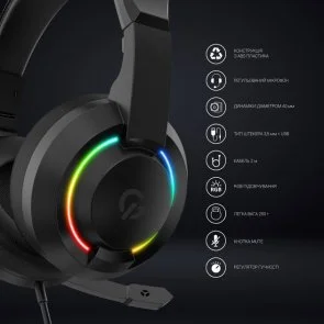 Фото: Гарнітура GamePro HS299 RGB Black № 12 | KTC