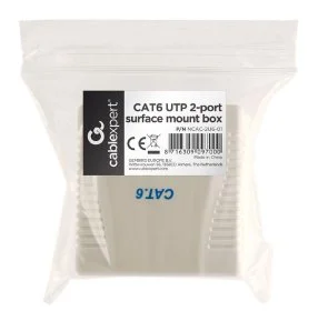 Фото: Розетка зовнішня Cablexpert UTP RJ-45 Cat.6 White (NCAC-2U6-01) № 3 | KTC