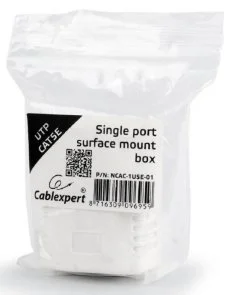 Фото: Розетка зовнішня Cablexpert UTP RJ-45 Cat.5e White (NCAC-1U5E-01) № 2 | KTC