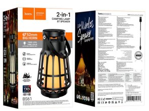 Портативна колонка Hoco BS61 Wild fun outdoor camping light Black