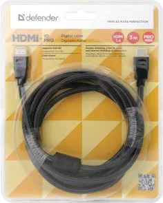 Фото: Кабель Defender Pro v1.4 HDMI / HDMI 3m Black (87434) № 3 | KTC