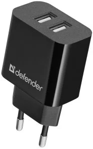 Фото: Зарядний пристрій Defender UPC-21 Black with AM/MicroUSB (83581) № 4 | KTC