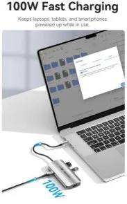 Фото: USB-хаб Vention 5in1 100W Silver (TQDHB) № 6 | KTC