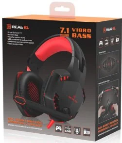 Фото: Гарнітура Real-EL Vibration Surround 7.1 Backlit GDX-8000 Black/Red № 4 | KTC