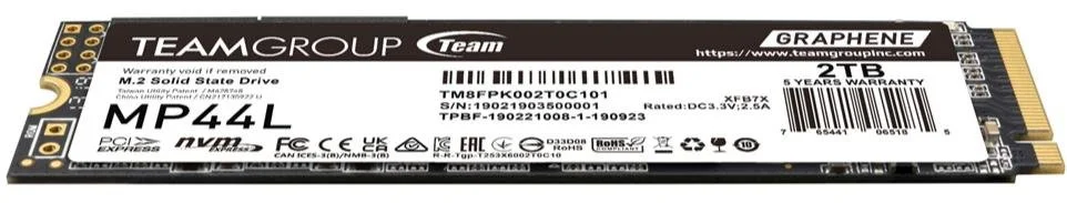 Фото: SSD-накопичувач Team MP44L PCIe 4.0 x4 NVMe 2TB (TM8FPK002T0C101) № 3 | KTC