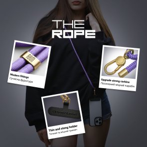 Rope Gold Lavander with Dark holder