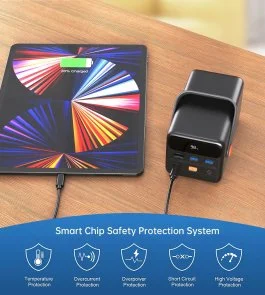 Фото: Батарея універсальна Choetech B664 50000mAh 65W Black № 6 | KTC