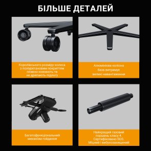 Крісло Anda Seat Kaiser 2 Pro Size XL Grey Linen Fabric (AD12YXL-17-G-F-G01)