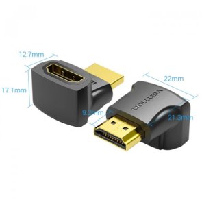 Перехідник Vention 4K HDMI M / HDMI F Black (AINB0)