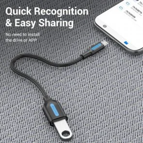 Фото: Дата кабель Vention Micro USB / AF Black (CCUBB) № 5 | KTC