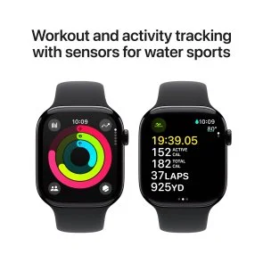 Фото: Смарт годинник Apple Watch Series 10 GPS 46mm Jet Black Aluminium Case with Black Sport Band - M/L (MWWQ3) № 4 | KTC