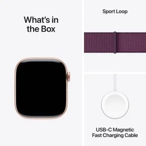 Фото: Смарт годинник Apple Watch Series 10 GPS 46mm Rose Gold Aluminium Case with Plum Sport Loop (MWWV3) № 9 | KTC
