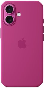 for iPhone 16 - Silicone Case with MagSafe Fuchsia