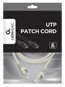 Фото: Патч-корд Cablexpert UTP RJ45 Cat.6 AWG 26/7 Cu 15m Grey (PP6U-CU-15M) № 3 | KTC