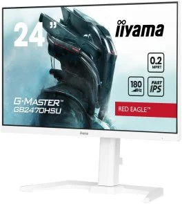 Фото: Монітор iiyama G-Master GB2470HSU-W6 White - 23.8" IPS / 1920×1080 / 180 Гц / Pivot / HAS № 4 | KTC