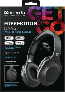 Фото: Навушники Defender FreeMotion B445 Black (63445) № 10 | KTC