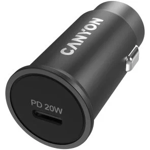 Фото: Автомобільний зарядний пристрій Canyon C-20 20W Black (CNS-CCA20B) № 4 | KTC