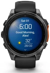 Фото: Смарт годинник Garmin Fenix 8 - 47 mm Amoled Slate Gray with Black Silicone Band (010-02904-00) № 2 | KTC