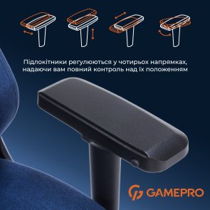 Крісло GamePro FGC750 Fabric Dark Blue (FGC750DB)