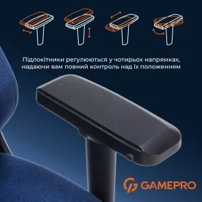Фото: Крісло GamePro FGC750 Fabric Dark Blue (FGC750DB) № 15 | KTC
