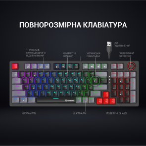 Клавіатура GamePro MK120B Blue Switch USB Black