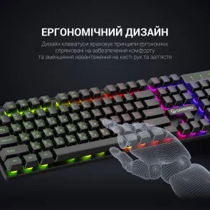 Фото: Клавіатура GamePro GK296 Black № 7 | KTC