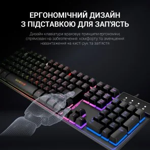 Фото: Клавіатура GamePro GK576 USB Black № 5 | KTC