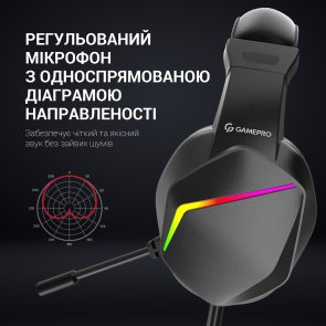 Гарнітура GamePro HS311 RGB Black