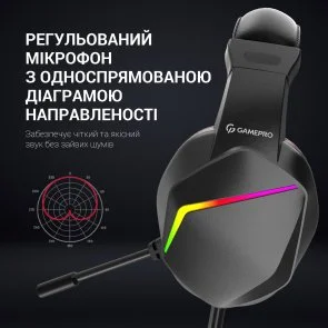 Фото: Гарнітура GamePro HS311 RGB Black № 14 | KTC