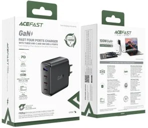 Фото: Зарядний пристрій Acefast A94 100W GaN Black (6974316283133) № 5 | KTC