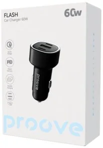 Фото: Автомобільний зарядний пристрій Proove Flash 60W Black (CCFL60111201) № 2 | KTC