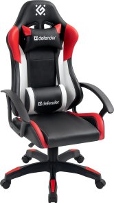 Крісло Defender Crater Black/Red/White (64040)