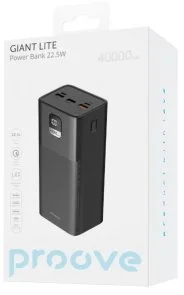 Фото: Батарея універсальна Proove Giant Lite 40000mAh 22.5W Black (PBGI20312201) № 3 | KTC