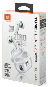 Фото: Навушники JBL Tune Flex 2 Ghost Edition White (JBLTFLEX2GWHT) № 10 | KTC