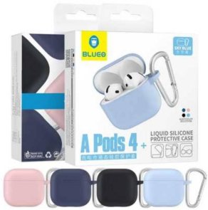 Чохол Blueo for Airpods 4 - Liquid Silicone Series Black (B44 Black)