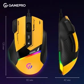 Фото: Миша GamePro GM300Y Yellow/Black № 8 | KTC
