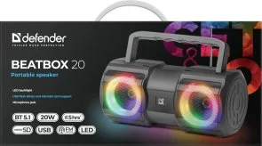 Фото: Портативна колонка Defender Beatbox 20 Black (65420) № 8 | KTC
