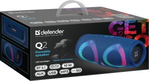 Портативна колонка Defender Q2 Blue (65302)