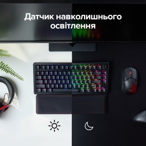 Клавіатура HyperX Alloy Rise 75 PBT HX Red ENG/UA Wireless/BT Black