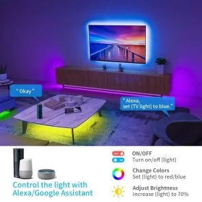 Фото: LED-стрічка Govee H611 LED Strip Lights 10m RGB WI-FI/Bluetooth White (H61103A3) № 2 | KTC