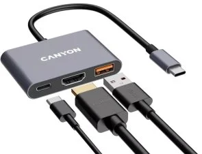 Фото: USB-хаб Canyon DS-4 3in1 USB-C Grey (CNS-TDS4) № 5 | KTC