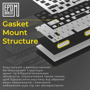 Клавіатура Epomaker Shadow-X Flamingo Switch Hot-Swap RGB WL/BT/USB Black (SHX-B-F)