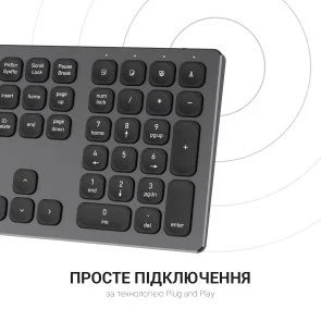 Фото: Клавіатура OfficePro SK1550 Wireless Black (SK1550B) № 8 | KTC