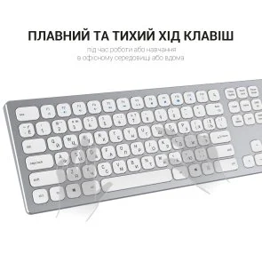 Фото: Клавіатура OfficePro SK1550 Wireless White (SK1550W) № 12 | KTC
