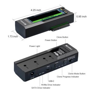 Док-станція Sandberg USB 3.2 Cloner and Dock for M2 / NVMe / SATA (136-49)